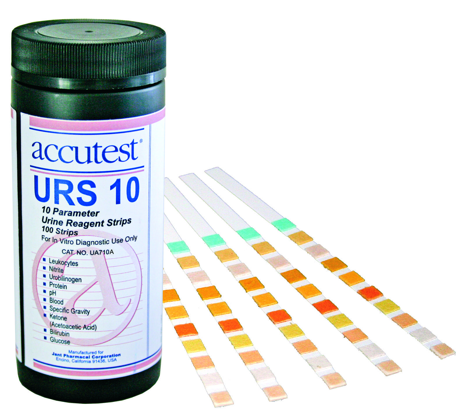 Accutest Urs 10 Urine Reagent Strips 100 Stripsbottle