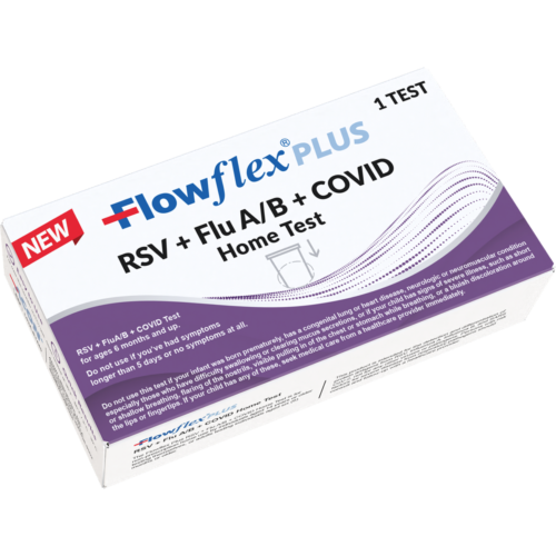 Flowflex® Plus RSV + Flu A/B + COVID Home Test (1 Test/Kit)